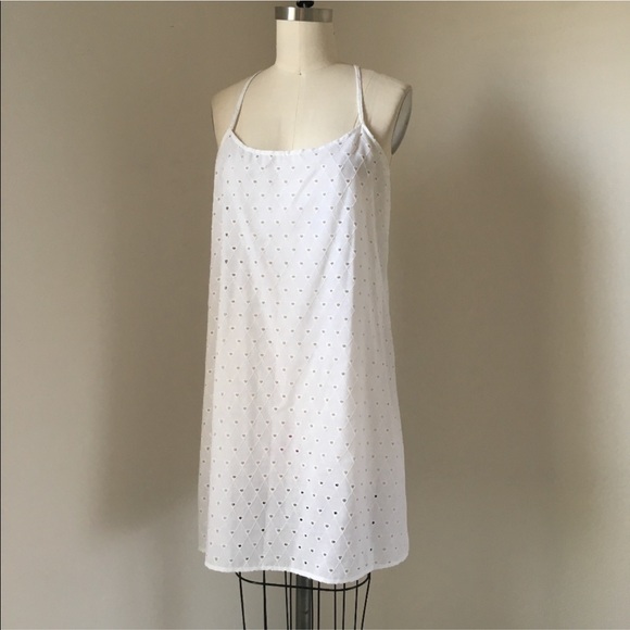 SUSTAINABLE GEO EYELET SLIP DRESS - Picture 5 of 7